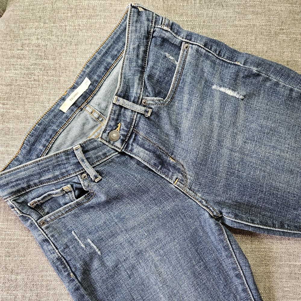 LEVI'S 711 Skinny Blue Denim Jeans Size 29